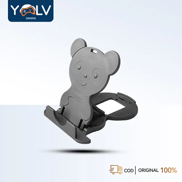 YLV Phone Holder Desktop Stand Tinggi disesuaikan Desain lipat
