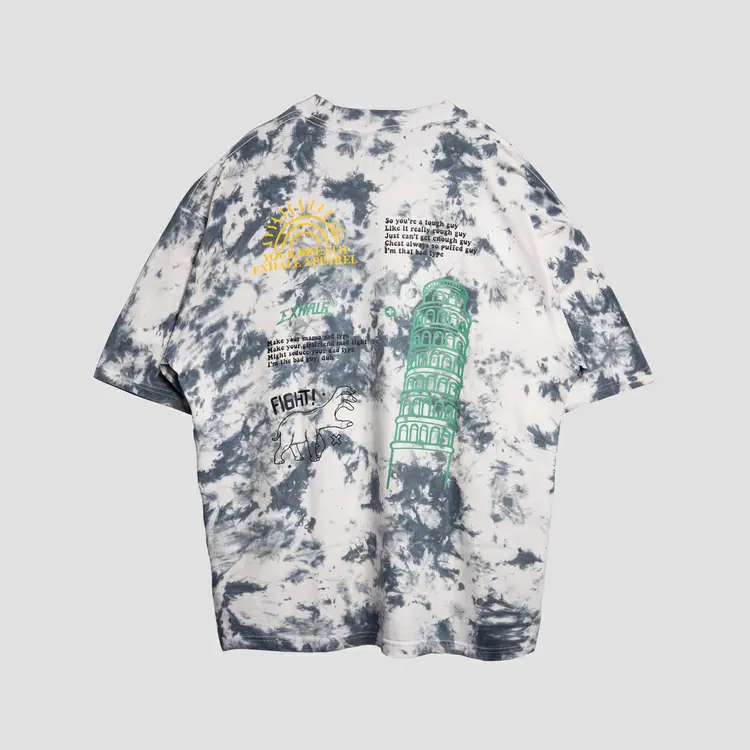 Exhale Tshirt Oversized Tiedye Badtype
