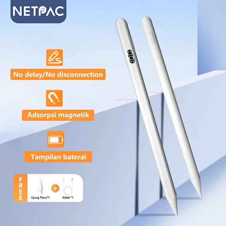 NETPAC Stylus Pen Peningkatan 2025 dengan Chip AI Tiga Inti, Anti - Kesalahan Sentuh, Tampilan Daya Real - Time, Adsorpsi Magnetik, 6D Batang Tekan Miring, Ujung Pena Tahan Aus (Kompatibel dengan Ponsel & Tablet Huawei/Android/Xiaomi/Honor)