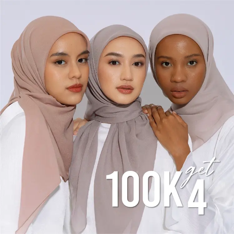 Lozy Hijab - 100k Get 4 Polly Cotton ( Hijab Segiempat Square )