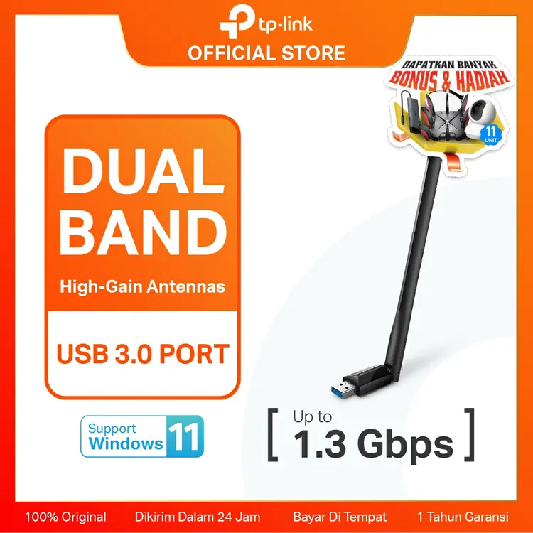 TP-Link Archer T3U Plus | AC1300 High Gain WiFi Adapter | DualBand | T2UB Nano T2U Plus T3U Nano T3U