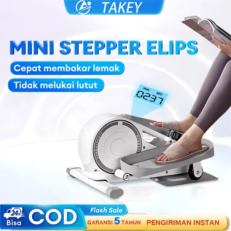 【TAKEY】 Mini Elliptical Mini Elips Peralatan olahraga Sepeda Statis Terapi Portable Mini Bike Gym