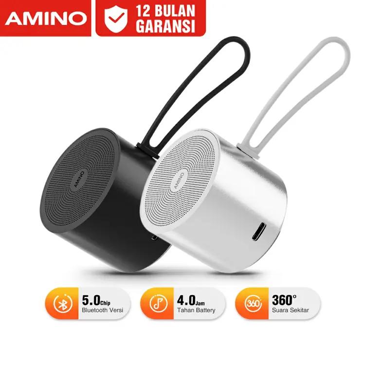AMINO M1 Portable Speaker Stereo Mini HiFi Wireless Speaker Waterproof / Round Bluetooth Wireless Speaker Portable TWS Super Mini Speaker