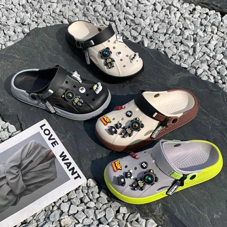 Aseo Sandal Pria Wanita Baim Clog Terbaru Slip on Import Jelly Lucu Korean Style Anti Karet Rubber