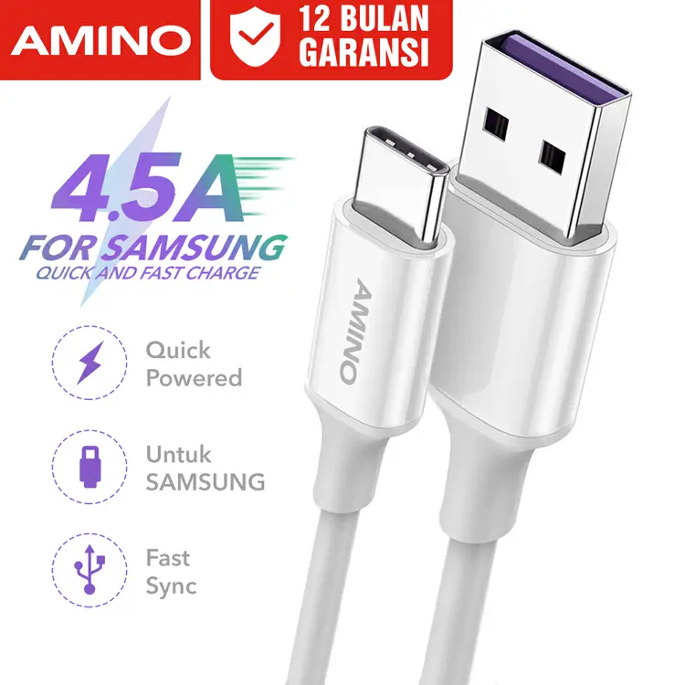 AMINO Untuk Samsung Kabel Data 4.5A Type C Cable USB C Kabel Fast Charging  Quick Charger 1M SU45