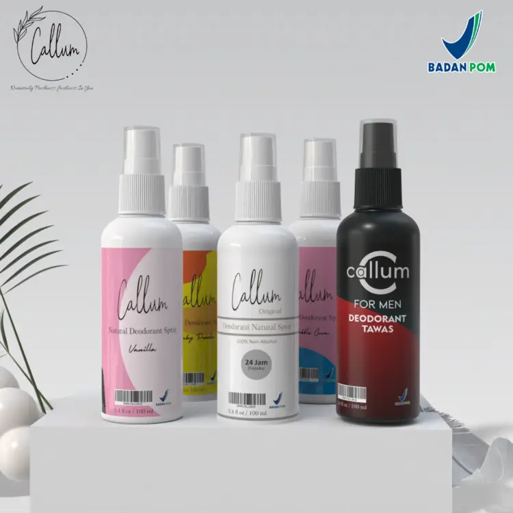 Callum Deodorant Spray Natural Tawas 100ml BPOM