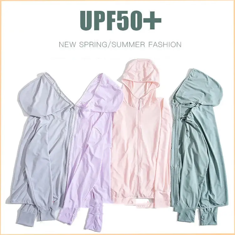 Owngrace Jaket Wanita Anti UV UPF50+ • Jaket Dingin Tipis Cepat Kering untuk Outdoor & Gym