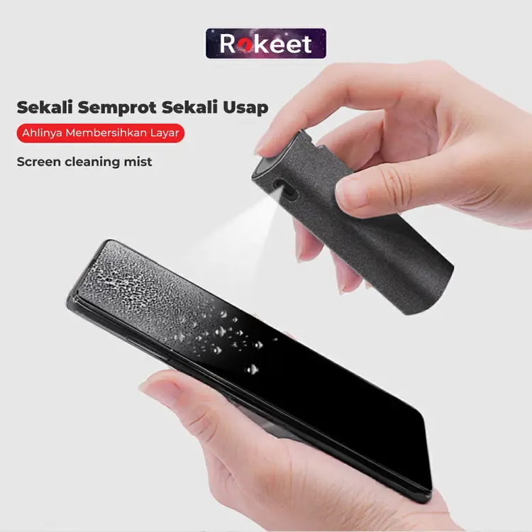 Rokeet Pembersih Layar Screen Cleaner Portable Untuk Handphone Tablet Laptop