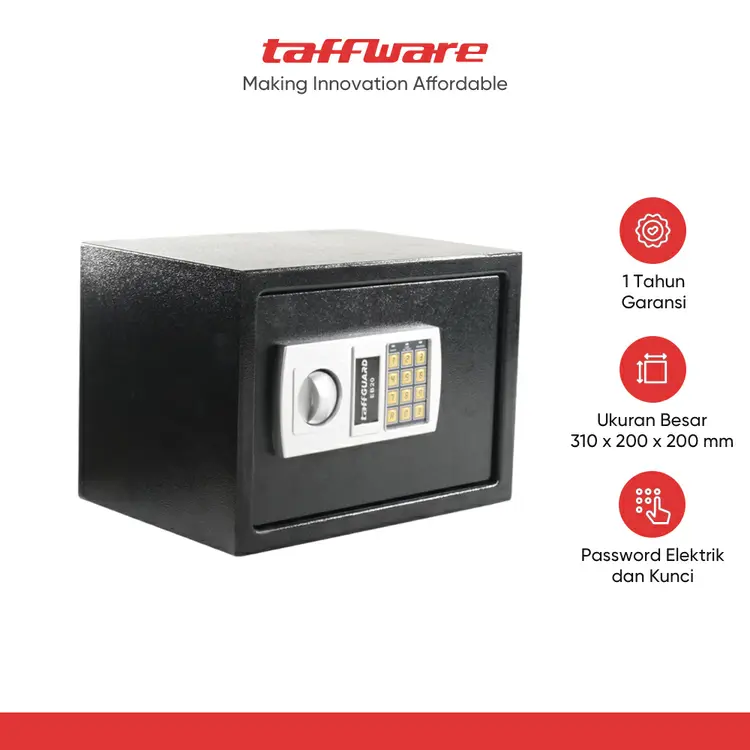 TaffGUARD Brankas Mini Electric Password Safe Deposit Box Size M