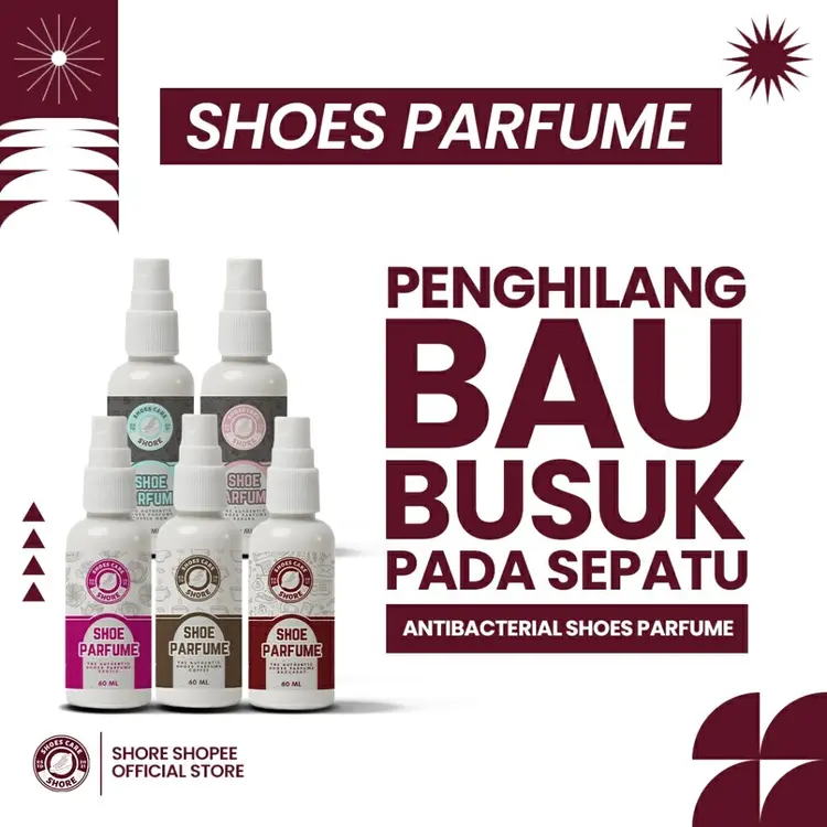 SHORE - Parfum Sepatu Antibacterial & Ampuh Menghilangkan Bau Busuk Pada Sepatu - All Varian
