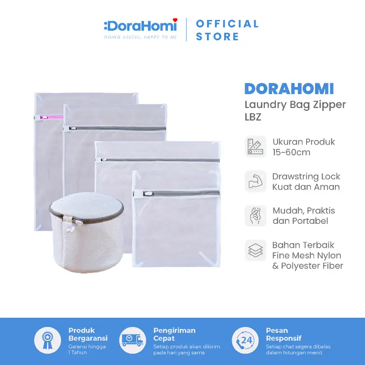 DoraHomi Laundry Bag Kantong Cucian Bra Underwear Keranjang Pakaian Bra Celana Dalam BH Kaos Mesin Cuci Laundry Bag Jaring Baju Kotor Kantong Mesin Cuci Bahan Jaring