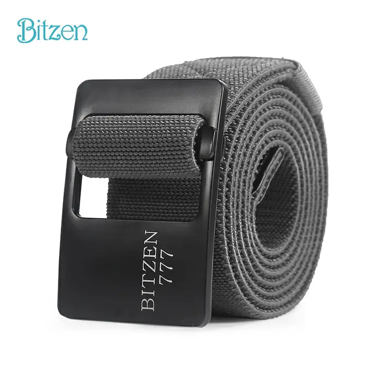 Bitzen Ikat Pinggang Pria Nylon Canvas Sabuk Berkualitas Premium Sabuk Pinggang Pria Gesper Pria