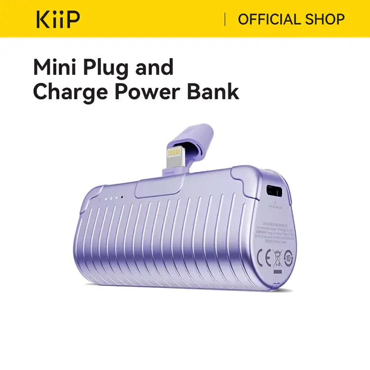 KiiP Mini Power Bank Fast Charging PD 20W 2in1 Phone Holder 5000mAh