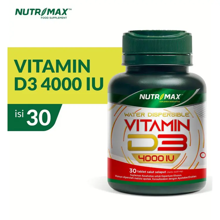 Nutrimax Vitamin Vit D3 4000 IU Memenuhi Kebutuhan Vitamin D Dengan Cepat