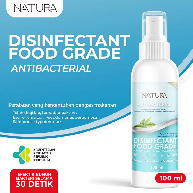 Natura Disinfectant Food Grade 100 ml - Disinfektan Spray Alat Makan FOOD GRADE | Desinfektan