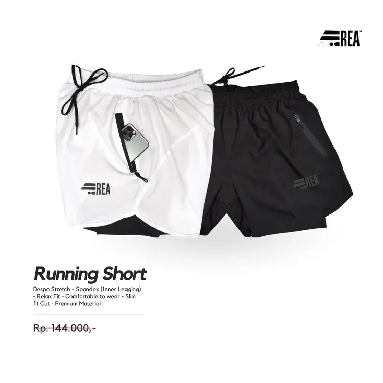 REA ACTIVEWEAR - Celana Pendek Olahraga 2in1 Legging