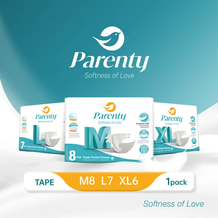 PARENTY Popok Perekat Dewasa Soft Diapers Size M/L/XL [1 Pack]