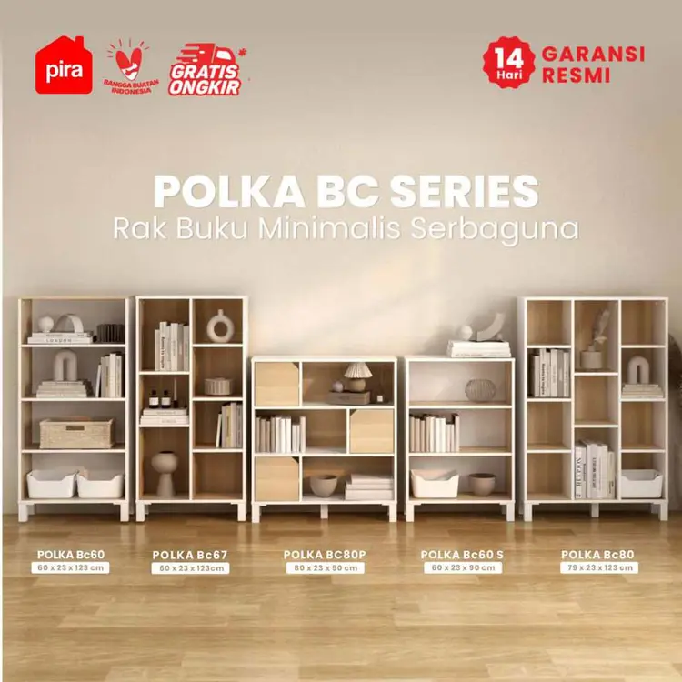 PIRA OX - POLKA BC Series Rak Buku / Rak Serbaguna / Rak Susun
