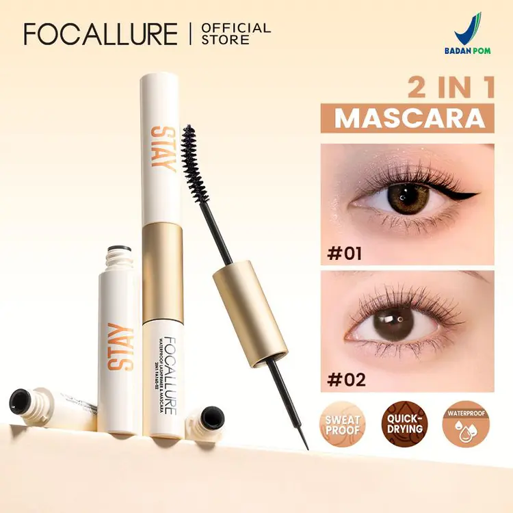 [Official] FOCALLURE Volumizing Mascara & Eyeliner 2 In 1 Black