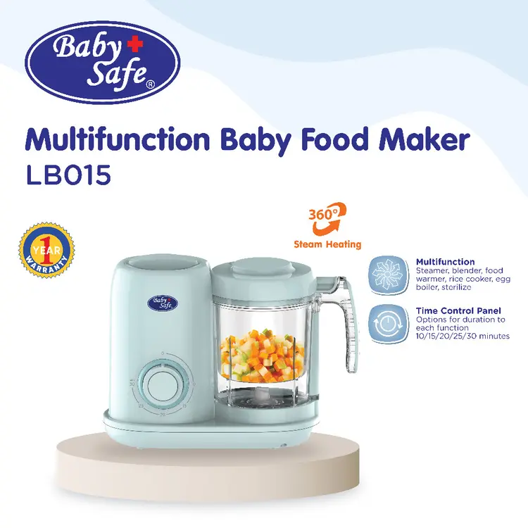 BabySafe - LB015 - Baby Food Maker 7in1| Alat Membuat MPASI Multifungsi | Alat MPASI Serbaguna