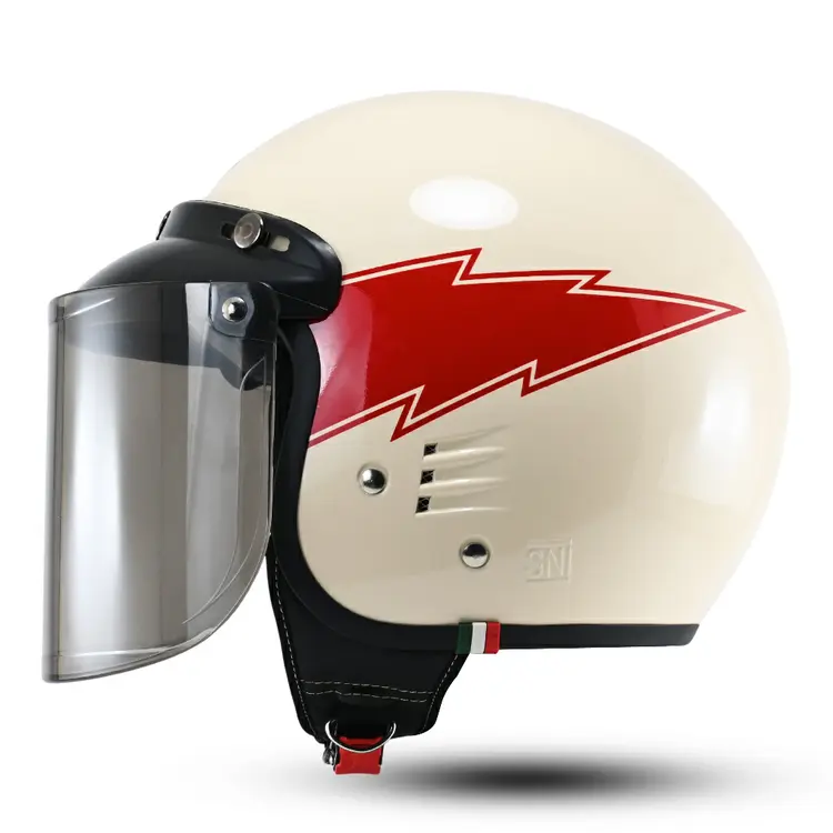 Helm Retro Rsix Guardia Laxus Terbaru Keren Cewek Cowok Motif Petir Kilat