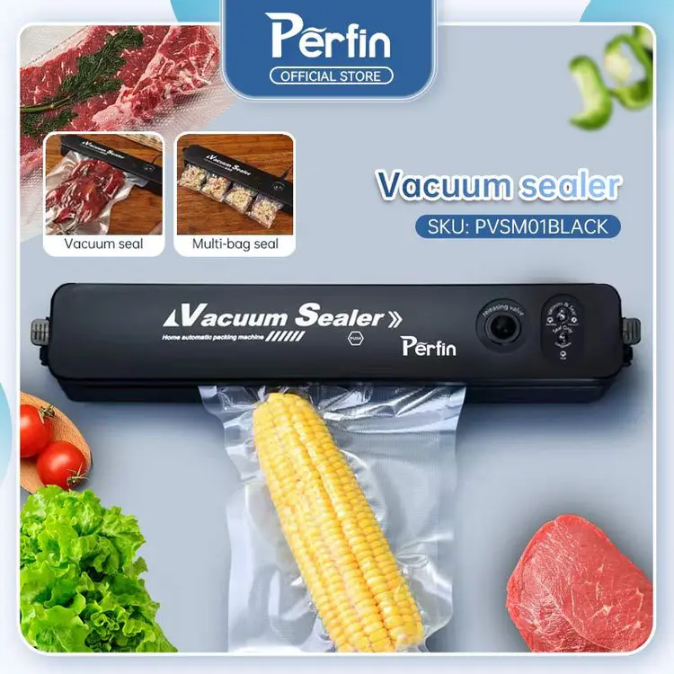 Perfin PF48VSM Vacum Sealer Vakum Makanan Mesin Basah Dan Kering Tas Vakum Gratis