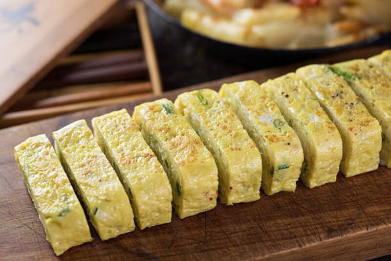 Digulung UP Telur dengan sayuran