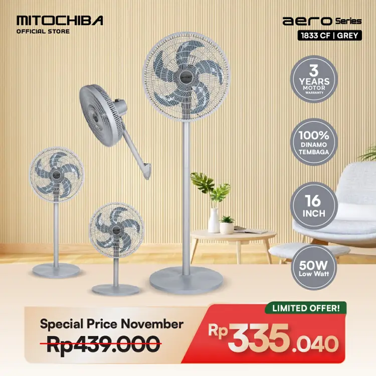 MITOCHIBA Kipas Angin 4 in 1 Aero Series16 Inch 1833CF