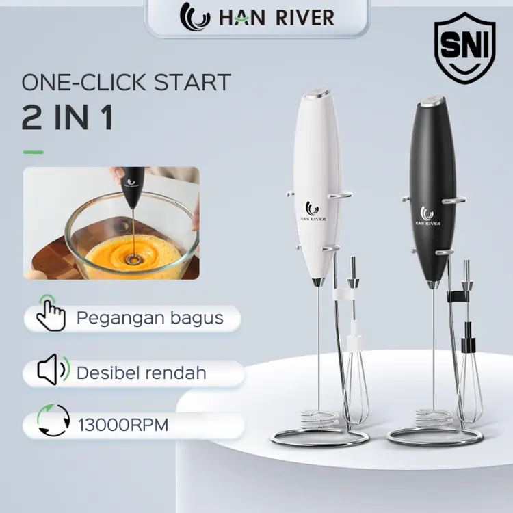 HAN RIVER mixer kue mini (Bisa dilipat 90 derajat) hand mikser originalasli 150W Electric pengocok telur Dough Cakes Bread Egg