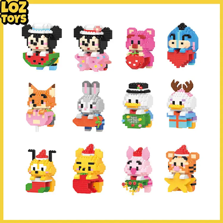 LOZTOYS DIY Block Kartun Toy Brick Karakter Kartun Mini Block Hadiah Lucu Mainan Balok Susun Edukatif Untuk Anak Gift