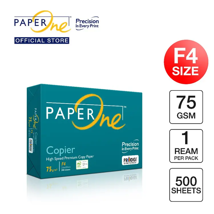 PaperOne Kertas F4 75gr Copier 1 Rim (500 lembar) Kertas HVS F4 Kertas Fotocopy