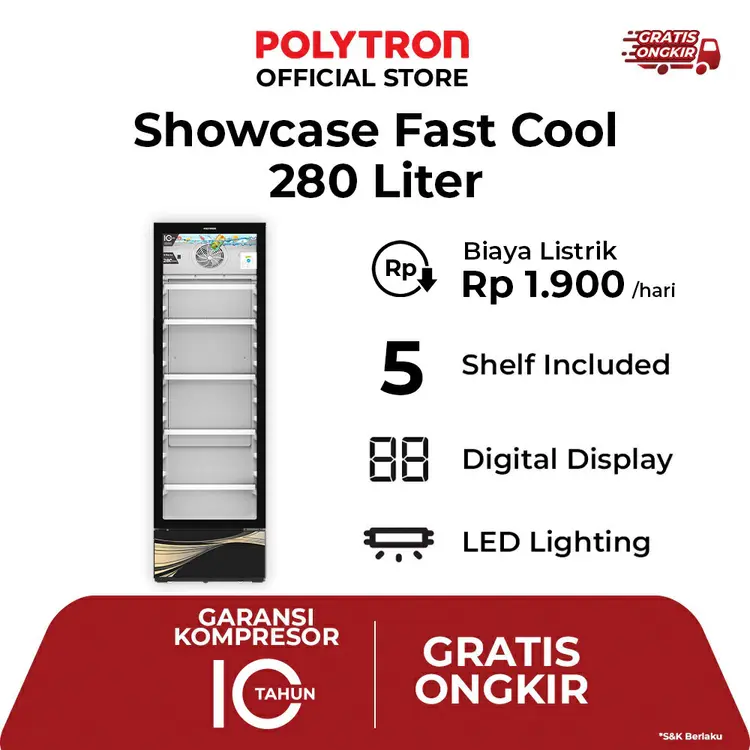 POLYTRON Showcase 280 Liter SCN 287
