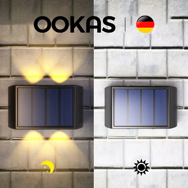 OOKAS lampu dinding outdoor  lampu hias sensor tenaga surya light lampu taman  tahan air
