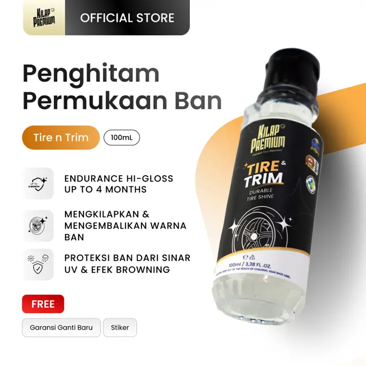 Tire And Trim Gel  | Kilap Premium - Semir Ban Motor Mobil, Semir Karet Selang Rem Radiator Mudflap
