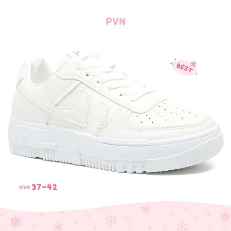 PVN Kara Sepatu Sneakers Wanita Sport Shoes White