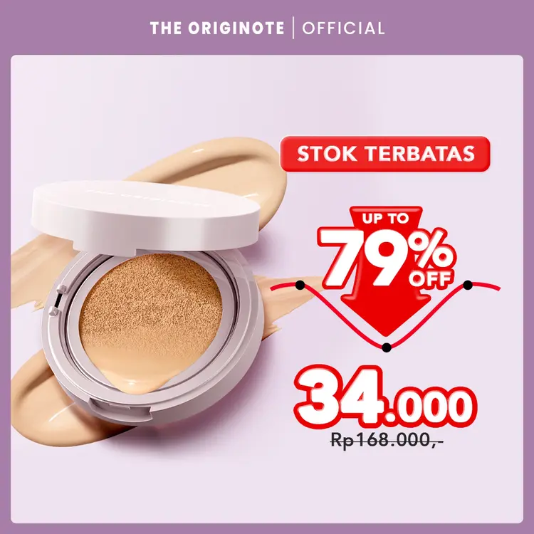 The Originote High Cover Serum Cushion SPF 35 PA++ | Makeup Base Wajah Full Coverage Ringan Velvet To Matte Foundation Tahan Lama UV Protection Make Up Setting Concealer BB Cream Tahan Lama Hasil Akhir Glowing Dan Menyatu Dengan Warna Kulit Tekstur Ringan
