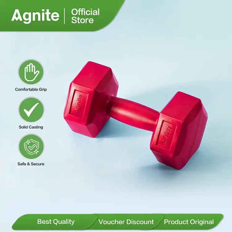 Agnite Barbel / Dumbel Dumbbell Gym Rumahan 3 KG ER086