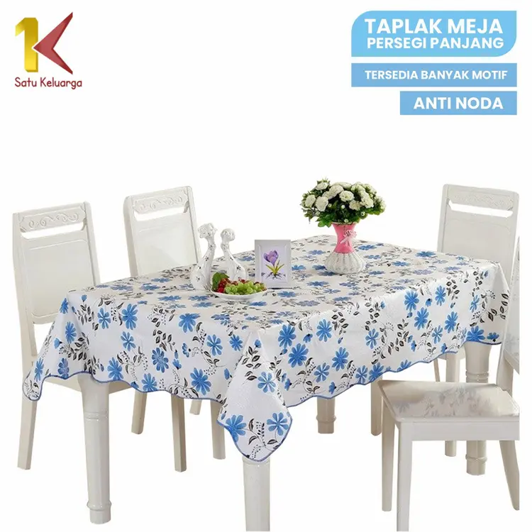 Satu Keluarga Taplak Meja Ruang Tamu Kotak C120 Taplak Meja Makan Anti Air Uk Kecil dan Besar