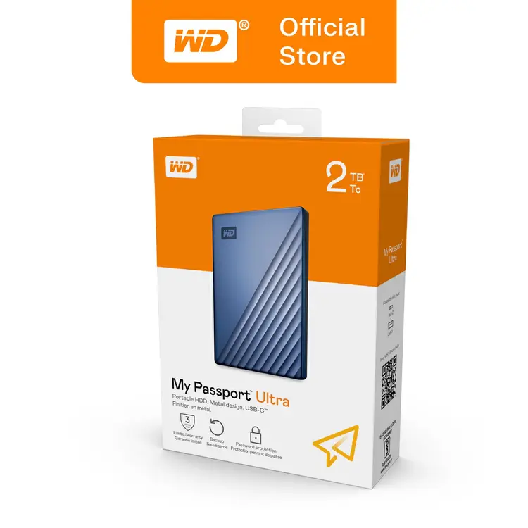 WD My Passport Ultra 2TB - HDD/ Hardisk / Harddisk External USB-C 3.2