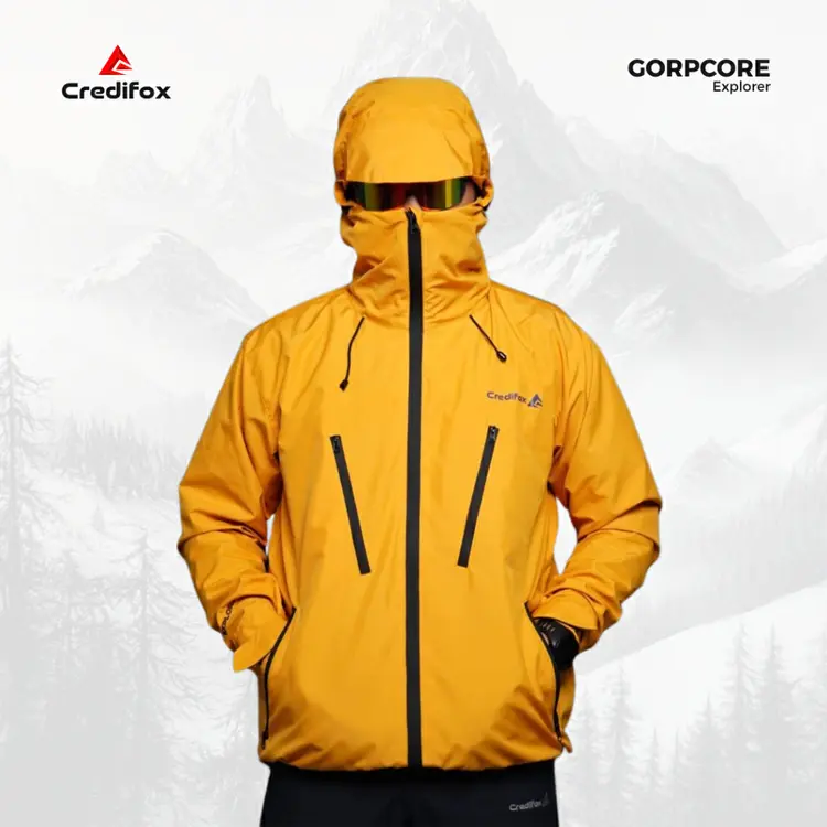 CREDIFOX Jaket gunung gorpcore waterproof  Seri Explorer Season 2 bahan taslan JN premium