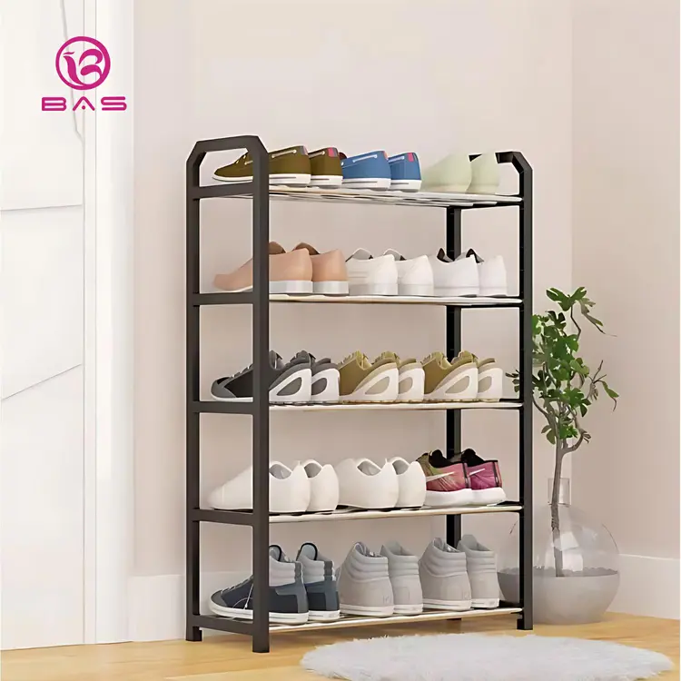BAS rak sepatu serbaguna tempat sandal portable 5 tingkat