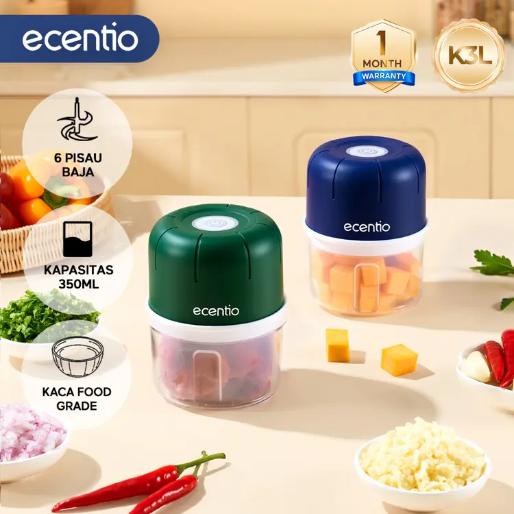 ecentio blender food processor 6 pisau 250ml blender portable peralatan dapur chopper mini blender mini chopper blender bumbu dapur coper daging dan bumbu blender mpasi bayii