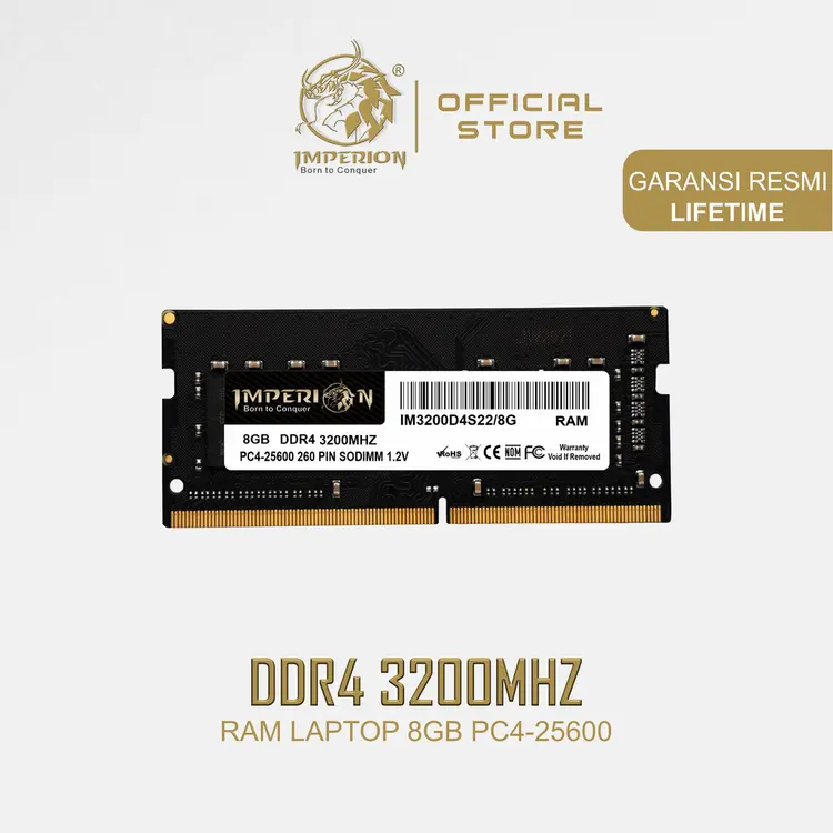 RAM IMPERION DDR4 8GB 3200 MHz PC25600 1Rx8 RAM LAPTOP SODIMM (118)