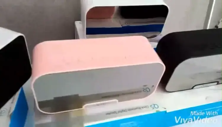 GOOJODOQ Wireless Bluetooth Speaker Jam Alarm With Smart Alarm Clock Portable Mini Salon Bluetooth Speaker Super Bass Stereo Music Box Speakers Hands-free Calling Mirror Screen Support FM TF