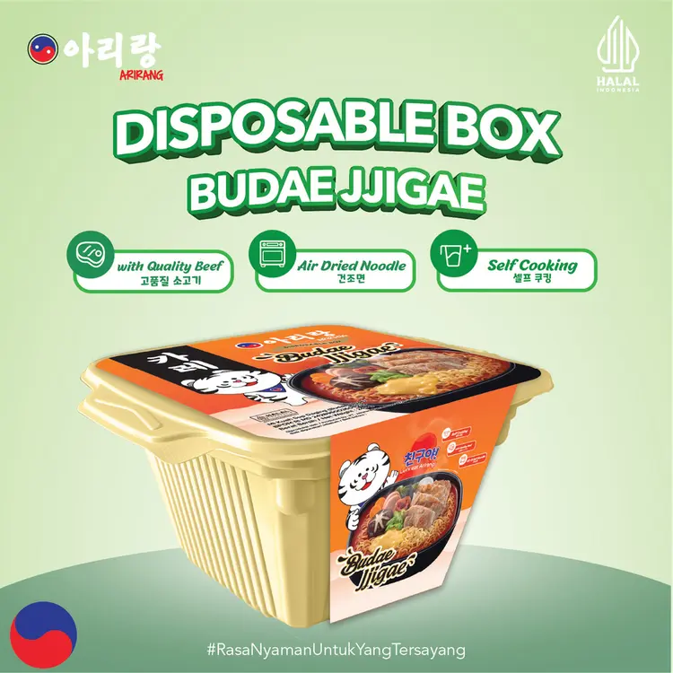 Arirang Self Cooking Box Disposable Box Budae Jjigae + Sendok Keramik