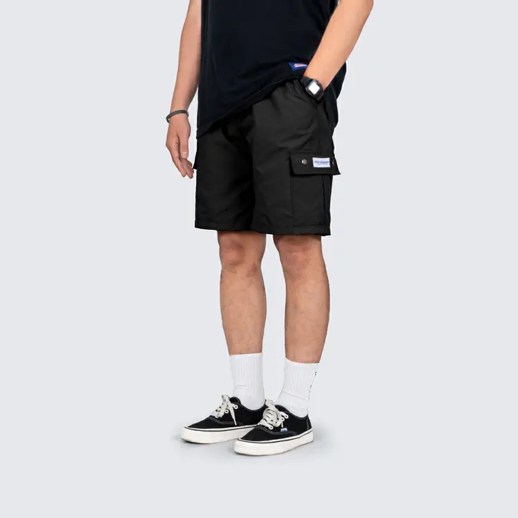Northernape - Harsh Black Short Cargo Pants | Boardshort Pria