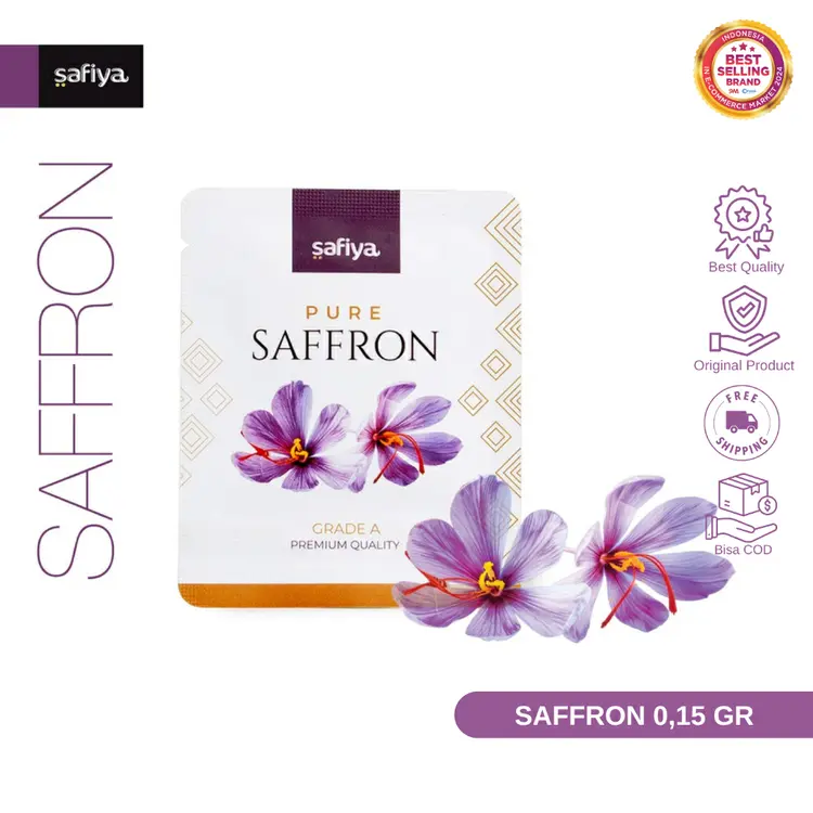 Safiya Saffron Super Negin 0,15 Gram Sachet Bunga Safron Grade A