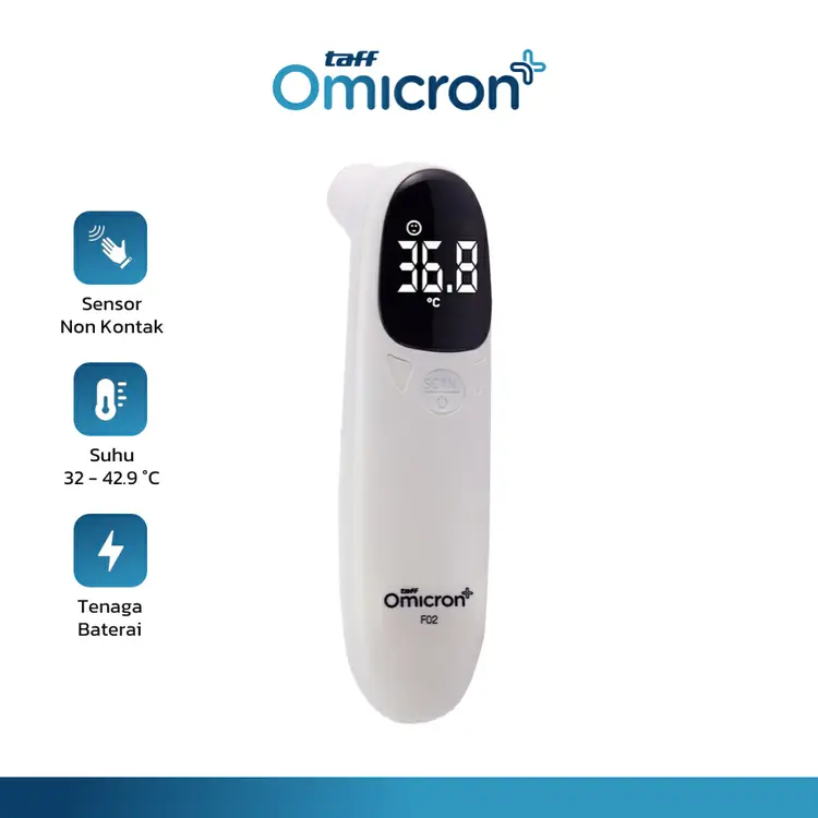 TaffOmicron Termometer Suhu Tubuh Digital Infrared Non Contact - F02