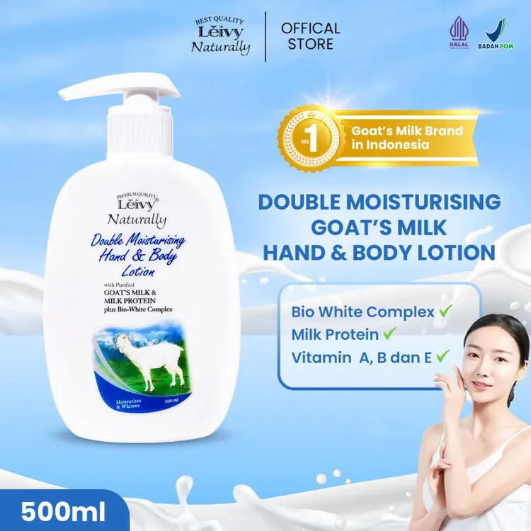 Leivy Body Lotion Hand Body Cream Melembabkan kulit 500ml Pump - All variant