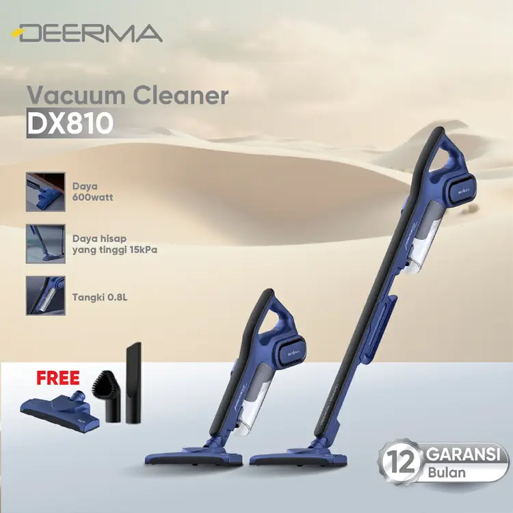 Deerma dx810 Hand-held Portable Vacuum Cleaner 2-in-1 Penyedot Debu